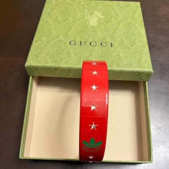 New Authentic Gucci x Adidas Logo Crystals Strass Headband - Picture 4 of 11